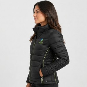 Premium Women Puffer <b>Jacket</b> Anti Wind Heated Insulated Stand Collar Durable Stitch Custom Branding Export Women Puffer <b>Jacket</b> - Product Image 3