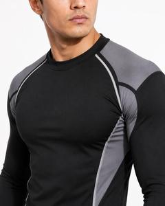 Vêtement de sport pour homme tendance à manches longues, anti-UV, à séchage rapide, en polyester et élasthanne écologiques, color-block, idéal pour les activités de plein air - Product Image 6