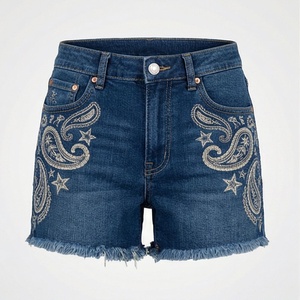 Pantalones Vaqueros de Moda para Mujer, Shorts de Mezclilla de Algodón con Color Personalizado, Ropa Casual de Calle, Estilo Moderno para el Verano - Product Image 1
