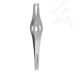 Pince à épiler à sourcils en or de précision professionnelle personnalisée en acier inoxydable épilation du visage pince à épiler inclinée plate pour hommes femmes pince à épiler - Product Image 1