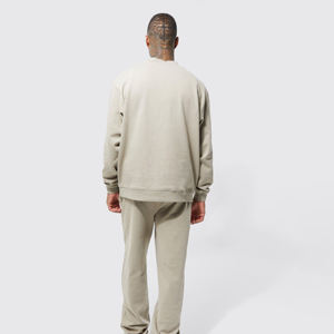 Sweat-shirt d'hiver respirant en molleton 400g de qualité pour homme, col rond personnalisé, en coton épais, coupe classique, vierge, vente en gros - Product Image 3