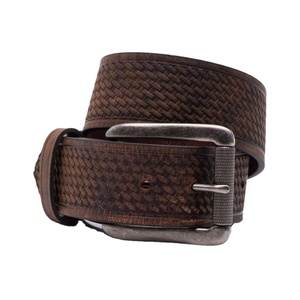 Fashionable Customizable Casual Genuine Leather Belts with Steel Buckle Cow Hide Material for Men's Accessories - Product Image 1