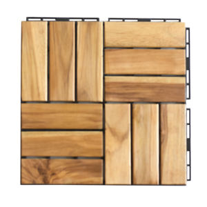 Baldosas de Madera de Acacia para Terraza, 8 Listones, para Exterior e Interior, Fáciles de Montar, Ecológicas - Product Image 1