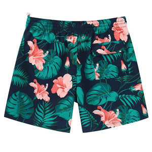Shorts de bain décontractés pour hommes 100 % coton toile, design respirant, vente en ligne, haute qualité, OEM ODM, shorts de bain pour adultes - Product Image 2
