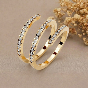 Bagues d'éternité de fiançailles unisexe en argent 925 plaqué rhodium avec pierres d'ambre et moissanite, taille brillant, sertissage à griffes, classiques - Product Image 6