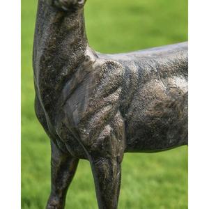 รูปปั้นกวางเรนเดียร์ทองสัมฤทธิ์ทำมือ ของตกแต่งคริสต์มาส MOQ ต่ำ เทคนิคการหล่อแบบดั้งเดิม งานประติมากรรมกวางวินเทจ อุปกรณ์ตกแต่งสวน - Product Image 5