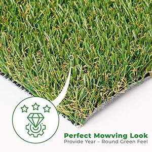 Tapis d'herbe artificielle réaliste de 6,56 x 16,5 x 1,18 pouces pour l'intérieur et l'extérieur, tapis en gazon synthétique pour l'aménagement paysager et la maison - Product Image 3