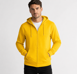 Mens lightweight zip hoodie offering a clean fit breathable softness and easy layering for year round casual everyday comfort - Product Image 1