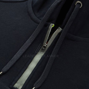 เสื้อฮู้ดดี้ผู้ชายสีพื้นแบบลำลองสำหรับขาย ดีไซน์มืออาชีพ เสื้อฮู้ดดี้ผู้ชายแบบซิปครึ่งตัว - Product Image 5