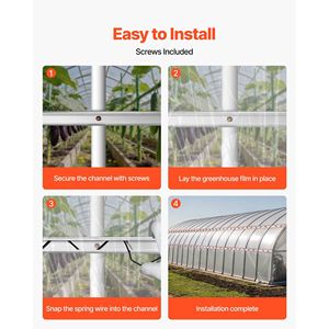 Kit di Fissaggio a Molla per Serra Agricola, 10 Confezioni, Filo Ondulato Rivestito in PVC da 2 m, Lega di Alluminio, Confezione da 2 m Inclusa - Product Image 5