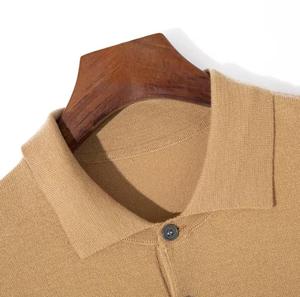 Chemise à manches courtes en tricot pour homme, motif à pois, coupe décontractée, boutons sur le devant, 100% coton, séchage rapide - Product Image 6