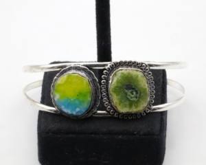 Mix Gemstone German <b>Silver</b> <b>Cuff</b> <b>Bracelet</b> Handmade Adjustable Boho Ethnic Statement Jewelry for Women - Product Image 3