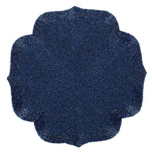 Set de table en polyester tissé bleu, design classique uni, lavable, pour usage domestique - Product Image 1