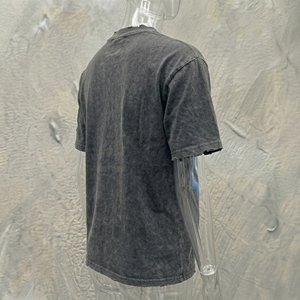 Snow Grace Printed Oversized T-<b>Shirt</b> Men Short Sleeve Vintage Style O-Neck Cotton Jersey Fit - Product Image 4