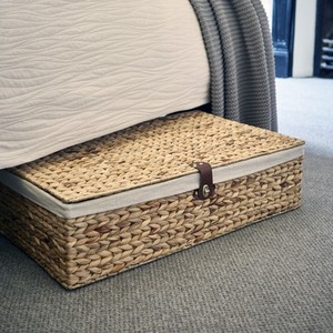 High Quality Luxury Decorative Handmade Water Hyacinth Customizable Storage <b>Basket</b> Hand-painted Design Eco-Friendly Sustainable - Product Image 3