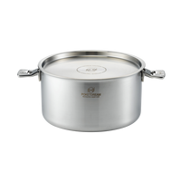 Set Panci Lepas Pasang Poketdream Desain Korea Tri-Ply Stainless Steel (16cm/18cm/20cm/22cm 4-Piece Lids, Aman untuk Mesin Cuci Piring, Oven, dan Kompor Gas)