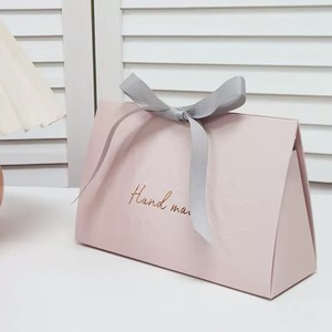 Milan Style High-End Portable Luxury Gift <b>Box</b> with Wooden <b>Ring</b> Handle Paperboard 3 Colors Ready Stock for Jewelry Wedding Favor - Product Image 4