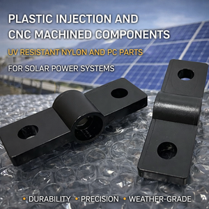 Componentes Moldeados por Inyección de Plástico, Piezas de Nailon y PC Resistentes a los Rayos UV para Sistemas de Energía Solar, Color Personalizado OEM - Product Image 2