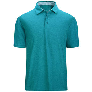 <b>Men's</b> Short Sleeve Solid Color Knitted Cotton <b>Polo</b> <b>Shirt</b> Breathable Casual Style Regular Fit Blue <b>Green</b> <b>polo</b> <b>shirt</b> - Product Image 1