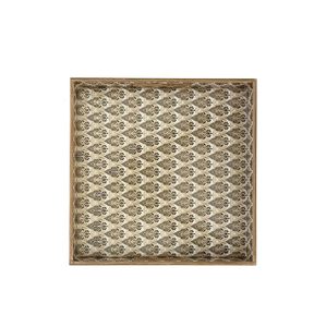 Ensemble de 3 plateaux carrés |   Plateaux de service de conception artisanale haut de gamme, article cadeau, plateau en bois multifonctionnel - Product Image 3