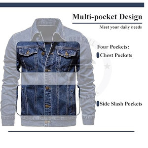 Chaqueta de Mezclilla para Hombre, Nueva Llegada, Calidad Premium, Invierno, Informal, Transpirable, para Adultos - Product Image 3