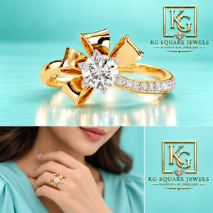 Bague florale style pétale en argent sterling plaqué or, bijoux élégants inspirés des fleurs pour femmes, accessoires de mode haut de gamme - Product Image 2