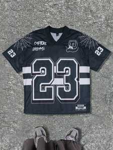 เสื้อเบสบอลครอปทรงโอเวอร์ไซส์ คอวี แขนสั้น สไตล์ Y2K สำหรับผู้หญิง ผลิตจากวัสดุรักษ์โลก เหมาะสำหรับงานพิมพ์ลายแบบ Sublimation # 23 - Product Image 2
