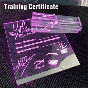 Certificado de Entrenamiento Personalizado, Luz LED Premium Recargable, Acrílico Translúcido, Graduación, Membresía, Cursos Completos, Colorido - Product Image 1