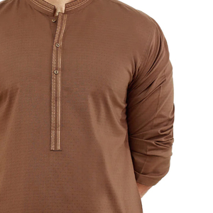 Shalwar Kameez clásico tradicional para hombre, tela de algodón cómoda, corte holgado, ropa étnica para hombre - Product Image 5