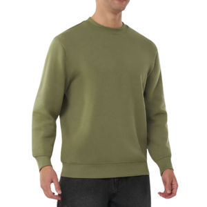 Sweat-shirt à col rond en polaire polyester de qualité supérieure, logo personnalisé, service OEM, manches longues, pour hommes - Product Image 1