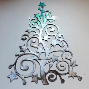 American Style Hot Selling Home Ornaments Silver <b>Wall</b> Art Xmas <b>Tree</b> Hanging Decor Other <b>Christmas</b> Decorations Blank Sublimation - Product Image 1