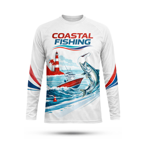 Full Sublimation Breathable 100% Polyester for Men High Quality Custom Anti-UV Anti-Bacterial Long Sleeve Quick Dry Winter - Product Image 1