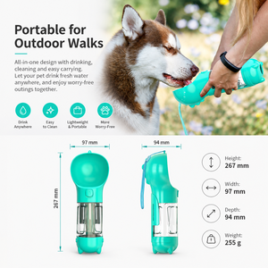 Botella de Agua y Comedero Portátil de Plástico para Perros, Multifuncional, para Viajes, Paseos, Senderismo y Actividades al Aire Libre - Product Image 6