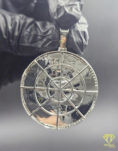 Pendentif montre de luxe à chiffres romains plaqué or avec diamants VVS de laboratoire, bijoux hip-hop étincelants pour hommes - Product Image 5