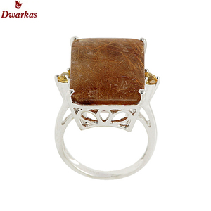 Most popular design classic 925 sterling silver red rutile gemstone <b>rings</b> <b>cheap</b> price ready stock - Product Image 5