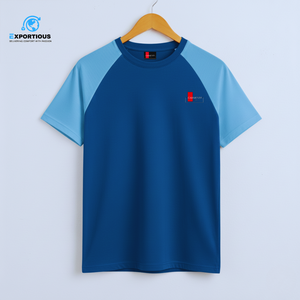T-shirt Raglan Homme 100% Coton 180 GSM Logo Personnalisé Bicolore Sport Décontracté - Product Image 2