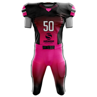 Ensemble d'uniformes de football américain respirants pour adultes avec tissu personnalisé et design unisexe