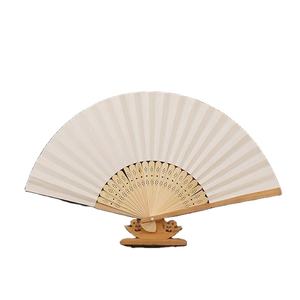 Ventilateur à main en bambou naturel coloré Souvenir de papier écologique peint décoration modèle lanterne artisanat modèles promotionnels - Product Image 1