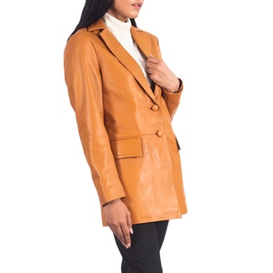 Wholesale Black Long <b>Genuine</b> <b>Leather</b> <b>Jacket</b> for Women Motorcycle Style Ladies Design Accepted Cow Hide <b>Leather</b> Bomber <b>Jacket</b> - Product Image 2