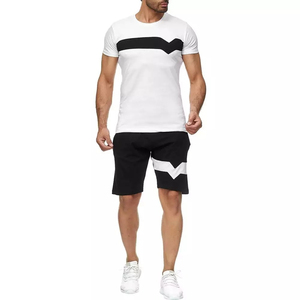 Factory Made Men's Clothing Customized Breathable Summer Shorts <b>Set</b> 100% Cotton Lightweight Street Wear Men's <b>Twin</b> <b>Sets</b> - Product Image 1