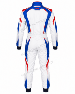 Traje de Carreras de Karting Personalizado con Sublimación, Ligero, Manga Larga, para Hombre, Negro, Azul, Blanco, Transpirable, Poliéster de Alta Calidad - Product Image 5