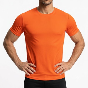 Fournisseur de t-shirts de sport personnalisés en coton, coupe ajustée, avec logo, pour hommes, t-shirts de sport basiques. - Product Image 4