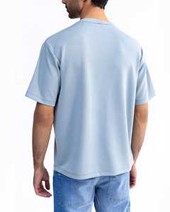 Nouveaux T-shirts pour hommes au design pakistanais, T-shirt personnalisé pour hommes en coton de haute qualité, T-shirt bleu clair à col rond pour hommes, logo personnalisé OEM - Product Image 6