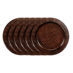 Assiette de service octogonale en métal, finition argent poli, design moderne, durable, pour événements festifs - Product Image 5