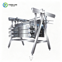 Ligne d'abattage de poulets semi-automatique, mini-machine d'abattage de poulets, petite machine d'abattage rotative pour poulets