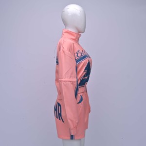 <b>Pink</b> Unisex Sporty Streetwear Tracksuit Set Full Sleeve Zipper Front Print Heavyweight Custom Autumn Shorts Quick Dry - Product Image 4