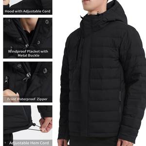 Veste matelassée pour homme, mélange de polyester recyclé, manteau d'hiver durable, matériaux écologiques certifiés GOTS, mode éthique - Product Image 3