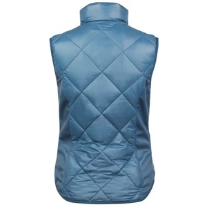 Women Diamond Quilted Puffer Vest <b>Navy</b> Blue Sleeveless Padded <b>Gilet</b> Full Zip Bodywarmer Winter Outdoor Jacket Horse Riding Wear - Product Image 2