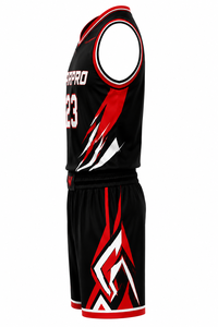 WARPRO Basketball Jersey Set Orange 23 Sublimated Moisture Wicking Unisex Adult V-Neck Sleeveless High Quality Tank Top <b>Shorts</b> - Product Image 4