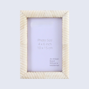 Cadre photo personnalisé en os incrusté, décoration artistique faite à la main - Product Image 1